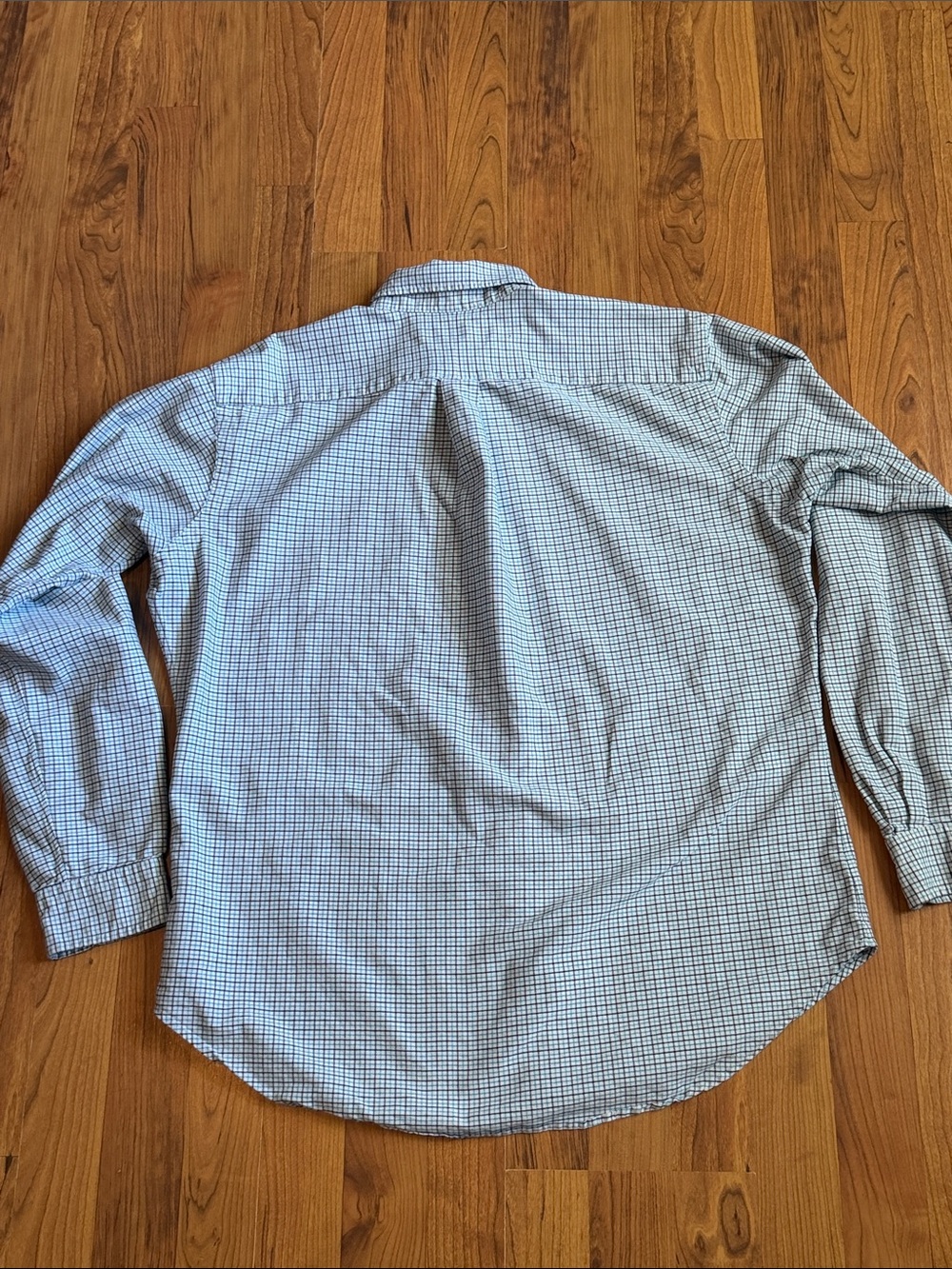 Ralph Lauren Light Blue and Navy Micro-Check Button-Down Shirt - Picture 6 of 14
